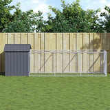 vidaXL Hondenhok met dak 117x201x123 cm gegalvaniseerd staal antraciet