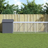 vidaXL Kippenhok met ren antraciet 117x201x123 cm gegalvaniseerd staal