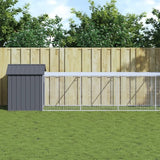 vidaXL Kippenhok met ren antraciet 117x201x123 cm gegalvaniseerd staal
