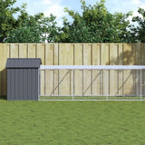 vidaXL Kippenhok met ren antraciet 117x201x123 cm gegalvaniseerd staal