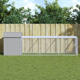 vidaXL Kippenhok met ren antraciet 117x201x123 cm gegalvaniseerd staal