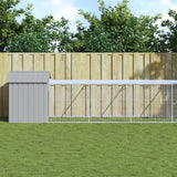 vidaXL Kippenhok met ren antraciet 117x201x123 cm gegalvaniseerd staal