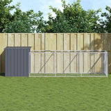 vidaXL Hondenhok met dak 110x201x110 cm gegalvaniseerd staal antraciet