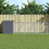 vidaXL Hondenhok met dak 110x201x110 cm gegalvaniseerd staal antraciet