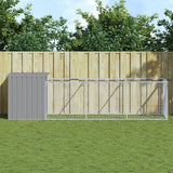 vidaXL Hondenhok met dak 110x201x110 cm gegalvaniseerd staal antraciet