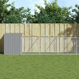 vidaXL Hondenhok met dak 110x201x110 cm gegalvaniseerd staal antraciet