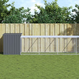 vidaXL Kippenhok met ren antraciet 110x201x110 cm gegalvaniseerd staal