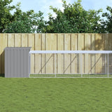 vidaXL Kippenhok met ren antraciet 110x201x110 cm gegalvaniseerd staal