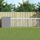 vidaXL Kippenhok met ren antraciet 110x201x110 cm gegalvaniseerd staal