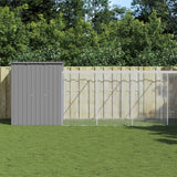 vidaXL Chicken Coop with Run 165x251x181 cm Galvanized Steel Anthracite