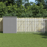 vidaXL Chicken Coop with Run 165x251x181 cm Galvanized Steel Anthracite
