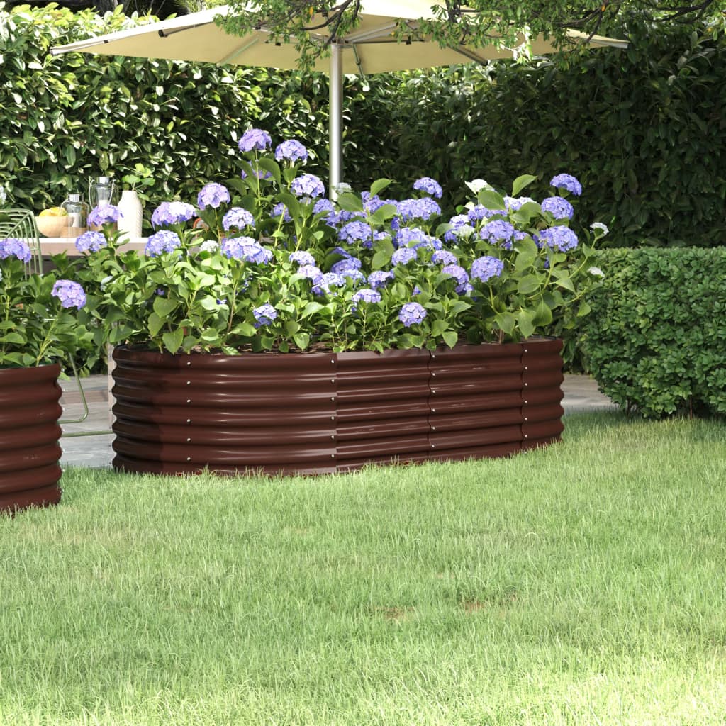vidaXL Plantenbak 152x80x36 cm gegalvaniseerd staal groen