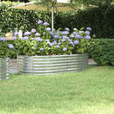 vidaXL Plantenbak 152x80x36 cm gegalvaniseerd staal groen