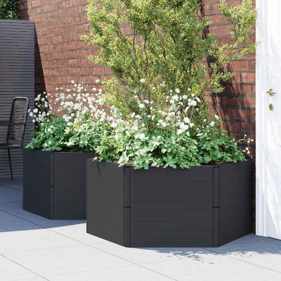 vidaXL Plantenbak PP antracietkleurig