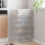 vidaXL Storage Boxes plastic 3 pcs stackable 25 L
