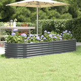 vidaXL Plantenbak 152x80x36 cm gegalvaniseerd staal groen