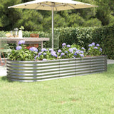 vidaXL Plantenbak 152x80x36 cm gegalvaniseerd staal groen