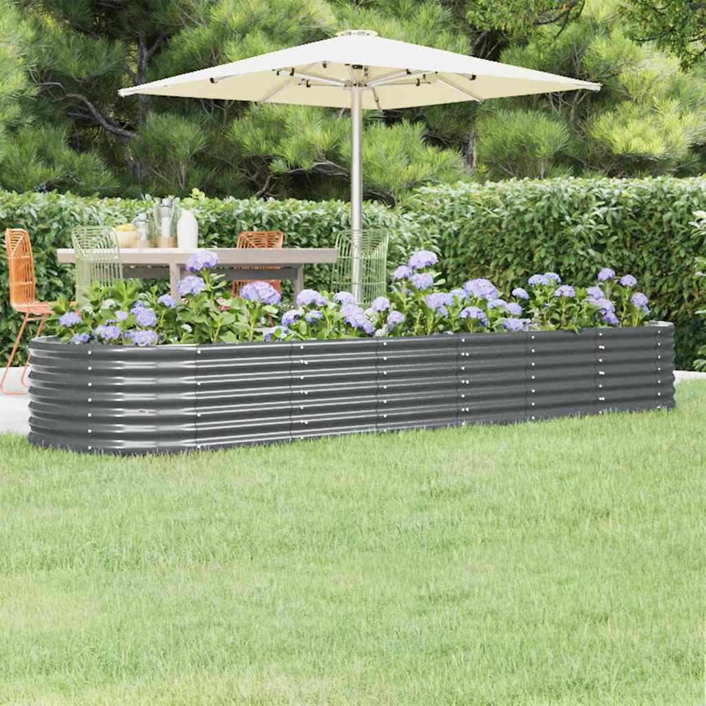 vidaXL Plantenbak 152x80x36 cm gegalvaniseerd staal groen