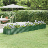 vidaXL Plantenbak 152x80x36 cm gegalvaniseerd staal groen