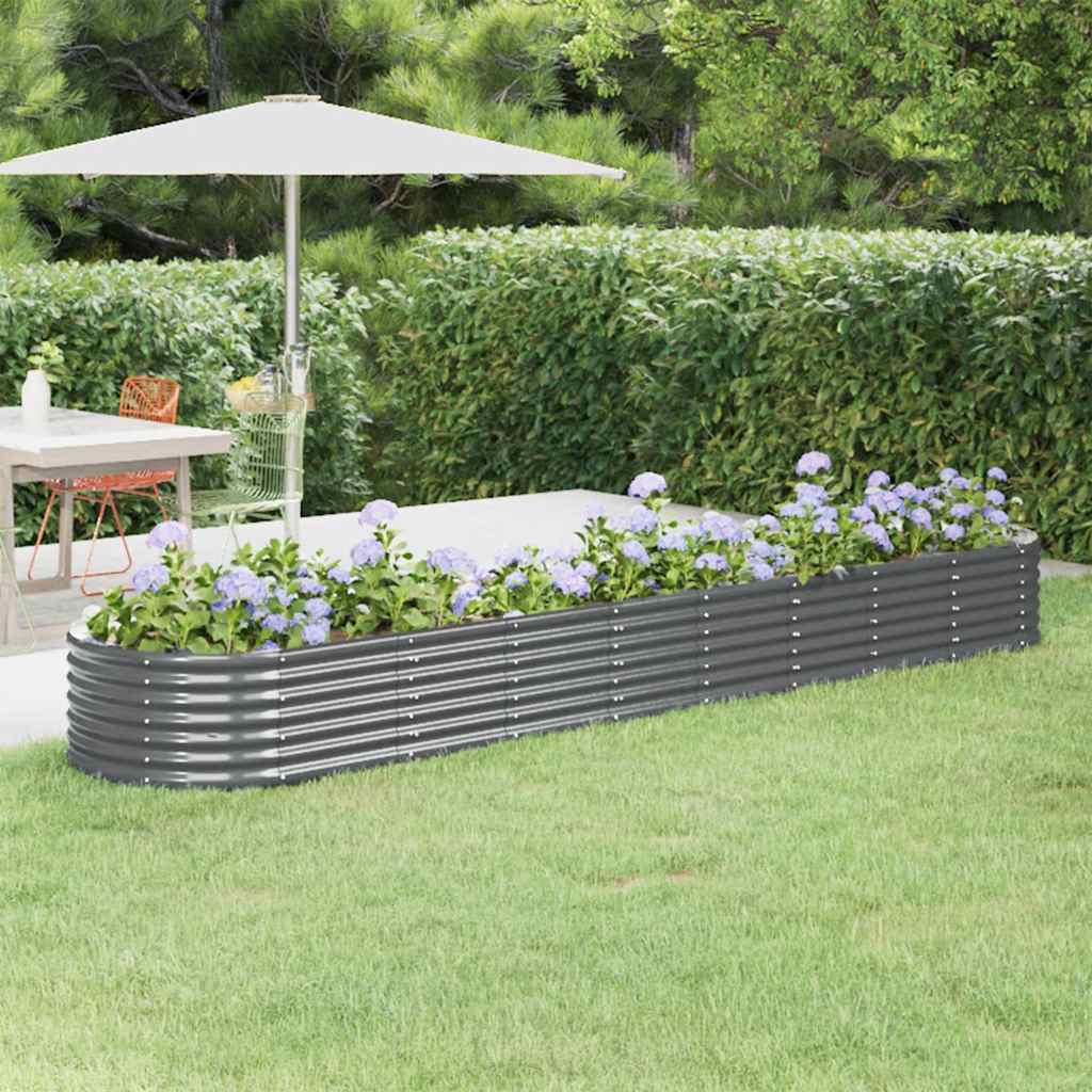 vidaXL Plantenbak 152x80x36 cm gegalvaniseerd staal groen