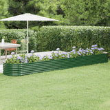 vidaXL Plantenbak 152x80x36 cm gegalvaniseerd staal groen