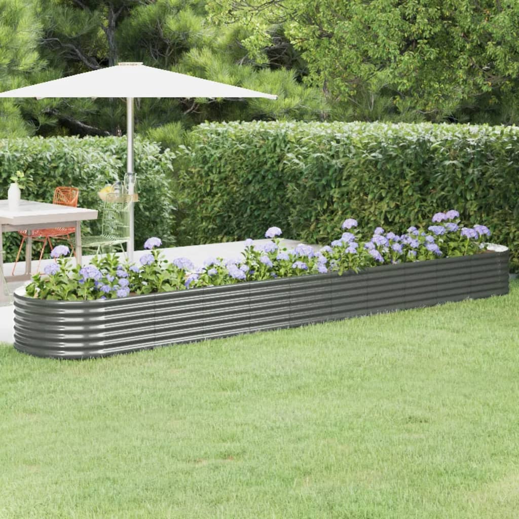 vidaXL Plantenbak 152x80x36 cm gegalvaniseerd staal groen