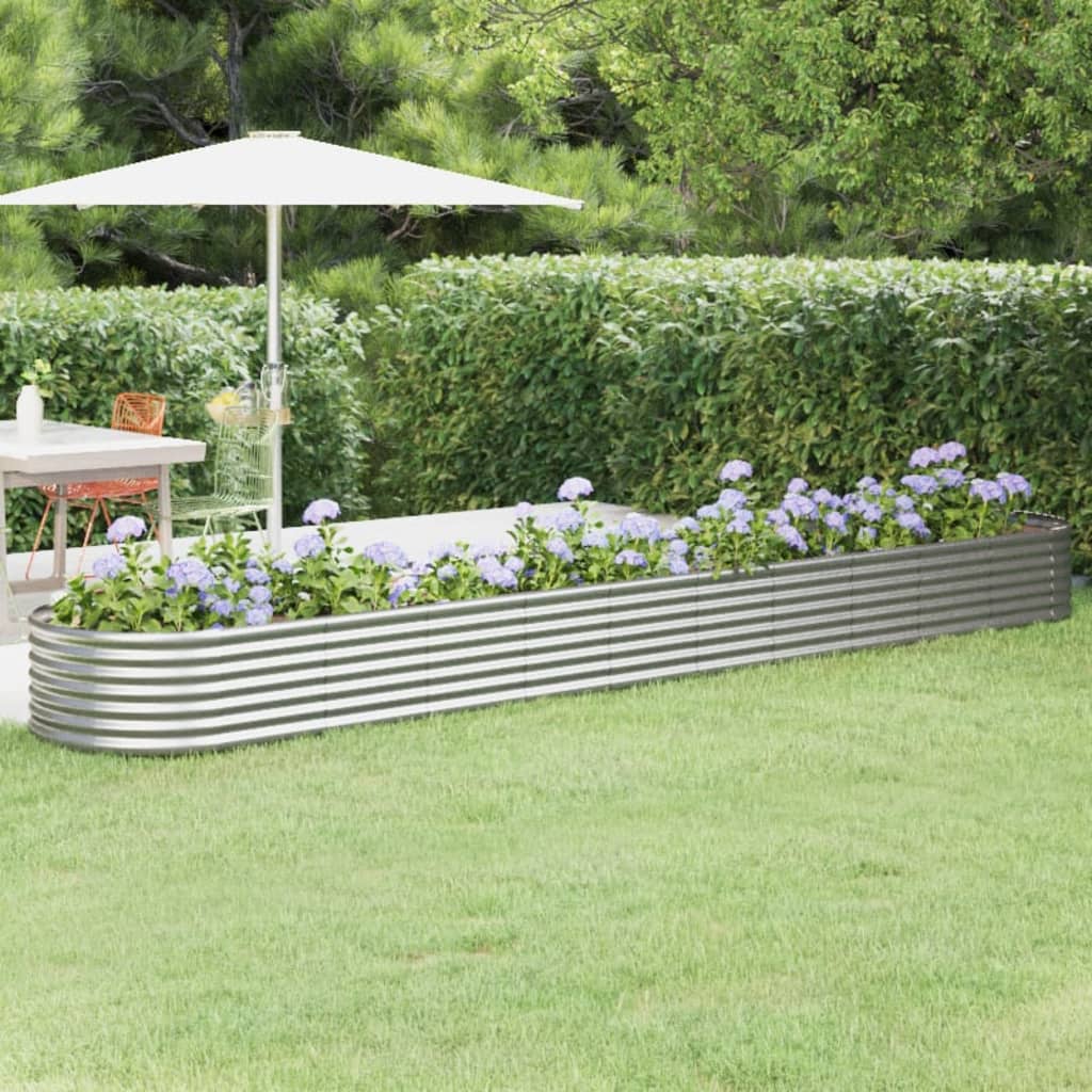 vidaXL Plantenbak 152x80x36 cm gegalvaniseerd staal groen