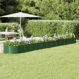 vidaXL Plantenbak 152x80x36 cm gegalvaniseerd staal groen