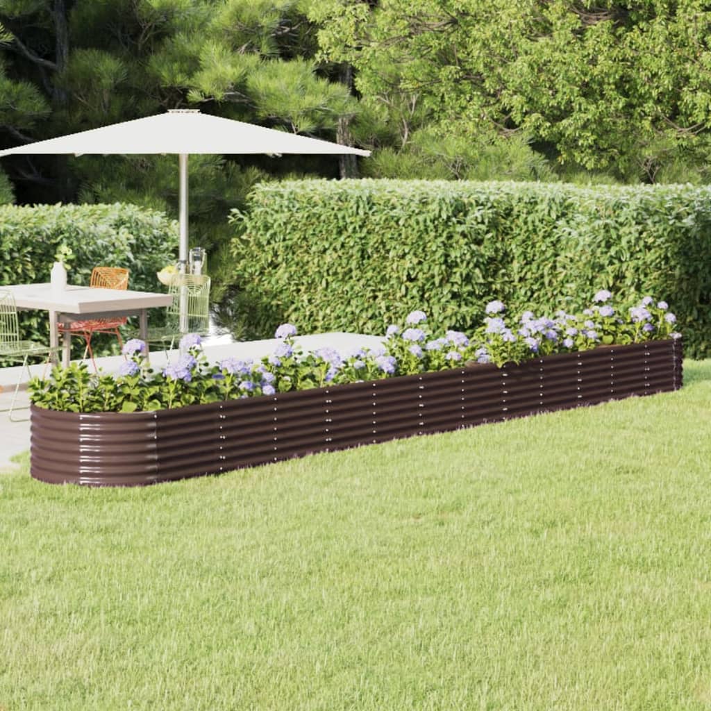 vidaXL Plantenbak 152x80x36 cm gegalvaniseerd staal groen