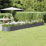 vidaXL Plantenbak 152x80x36 cm gegalvaniseerd staal groen
