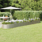 vidaXL Plantenbak 152x80x36 cm gegalvaniseerd staal groen
