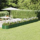 vidaXL Plantenbak 152x80x36 cm gegalvaniseerd staal groen