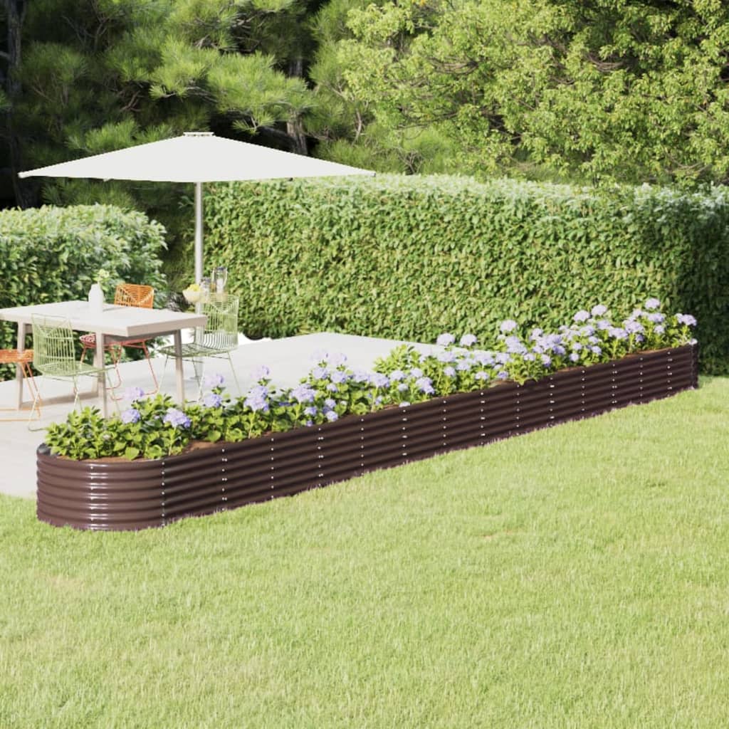 vidaXL Plantenbak 152x80x36 cm gegalvaniseerd staal groen