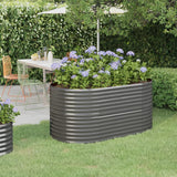 vidaXL Plantenbak 152x80x36 cm gegalvaniseerd staal groen