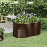 vidaXL Plantenbak 152x80x36 cm gegalvaniseerd staal groen