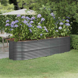 vidaXL Plantenbak 152x80x36 cm gegalvaniseerd staal groen
