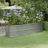 vidaXL Plantenbak 152x80x36 cm gegalvaniseerd staal groen