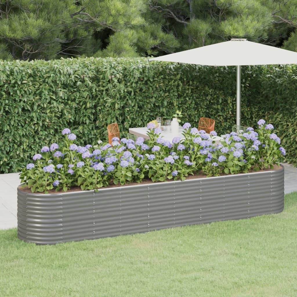 vidaXL Plantenbak 152x80x36 cm gegalvaniseerd staal groen