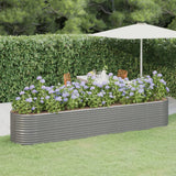 vidaXL Plantenbak 152x80x36 cm gegalvaniseerd staal groen