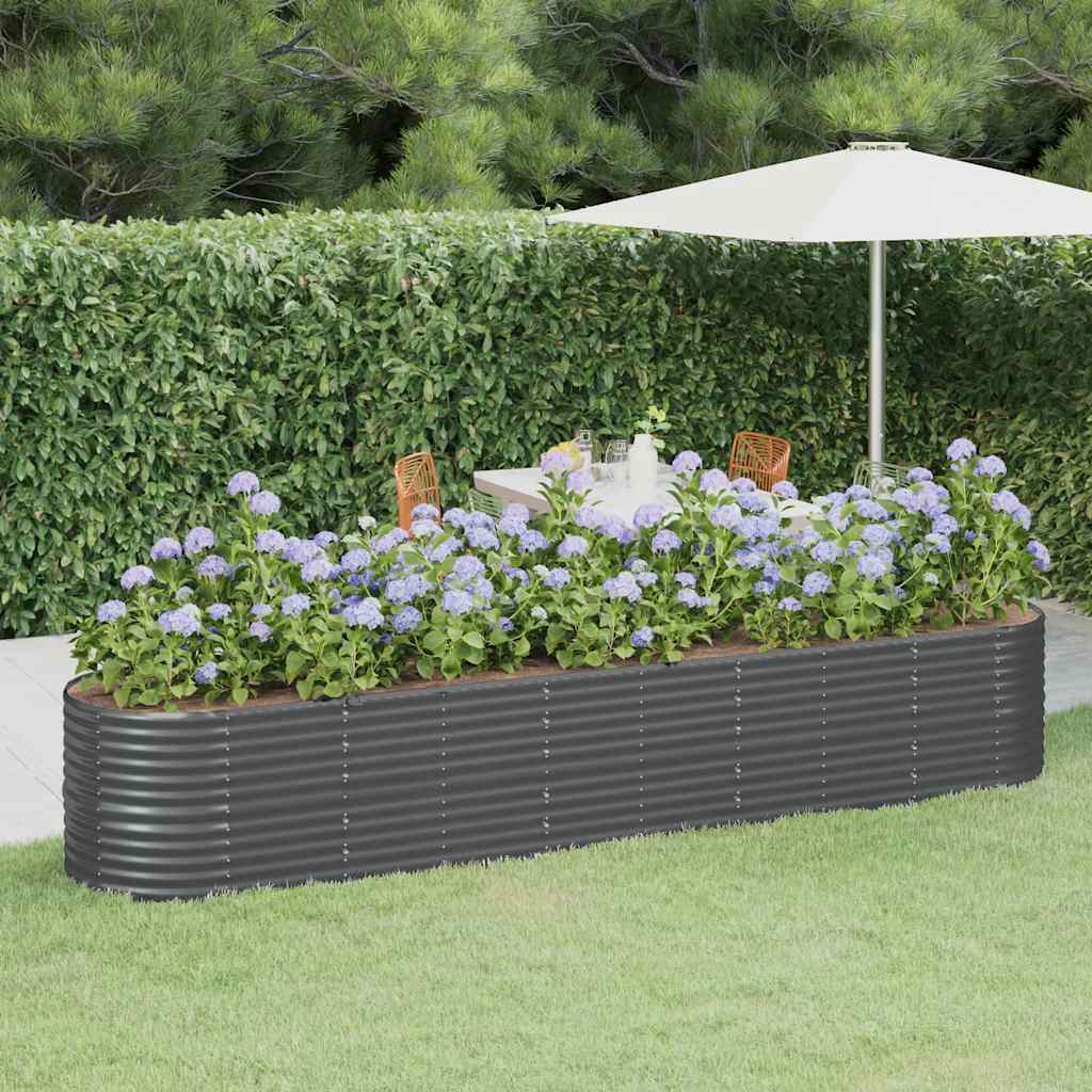 vidaXL Plantenbak 152x80x36 cm gegalvaniseerd staal groen