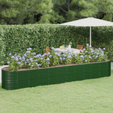 vidaXL Plantenbak 152x80x36 cm gegalvaniseerd staal groen
