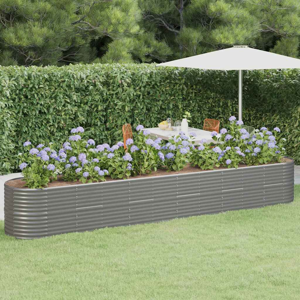 vidaXL Plantenbak 152x80x36 cm gegalvaniseerd staal groen