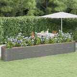 vidaXL Plantenbak 152x80x36 cm gegalvaniseerd staal groen