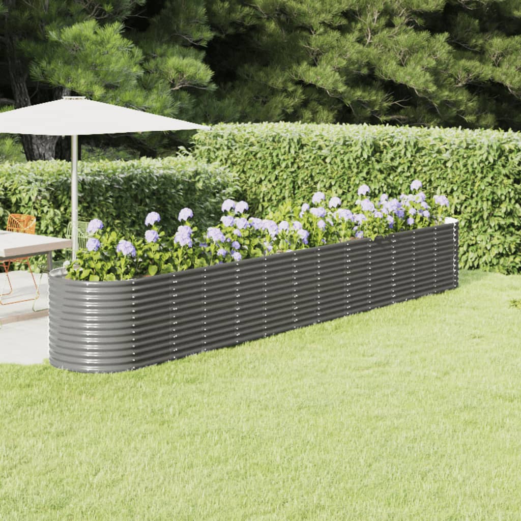 vidaXL Plantenbak 152x80x36 cm gegalvaniseerd staal groen