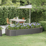 vidaXL Plantenbak 100x100x36 cm gegalvaniseerd staal groen