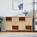 vidaXL Dressoirs 2 st bewerkt hout wit