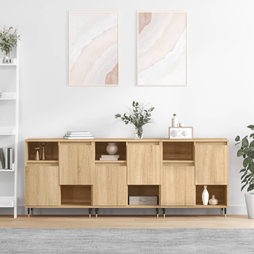 vidaXL Sideboards 2 pcs engineered wood white