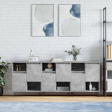 vidaXL Dressoirs 2 st bewerkt hout wit