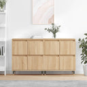 vidaXL Dressoirs 2 st bewerkt hout wit