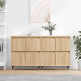 vidaXL Dressoirs 2 st bewerkt hout wit